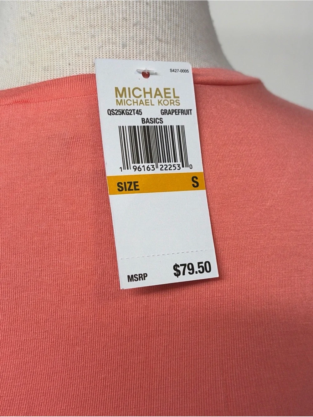 NWT Michael Kors Women’s Medium Grapefruit Sleeveless Logo Tank Top